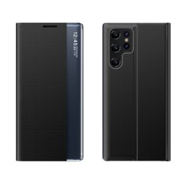 Etui pokrowiec do Samsung S24 Ultra z magnetyczą klapką New Sleep View Case czarne