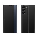 Etui pokrowiec do Samsung S24 z magnetyczą klapką New Sleep View Case czarne