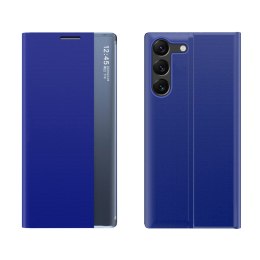 Etui pokrowiec do Samsung S24 z magnetyczą klapką New Sleep View Case niebieskie