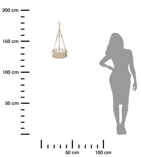 Wiszący kwietnik ze sznurka Makrama 60cm