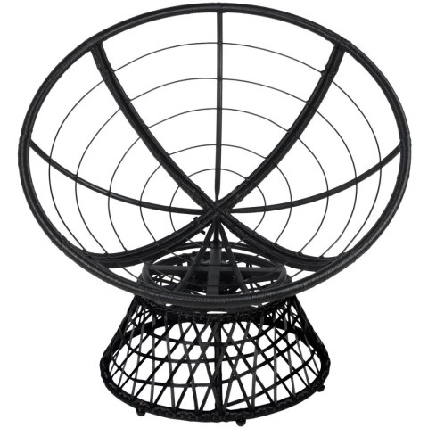 FOTEL OGRODOWY OBROTOWY 360 STOPNI Z PODUSZKĄ CZERWONĄ