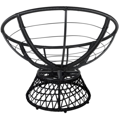 FOTEL OGRODOWY OBROTOWY 360 STOPNI Z PODUSZKĄ CZERWONĄ