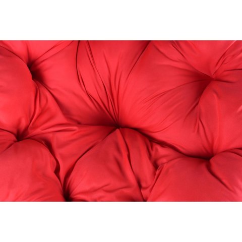 FOTEL OGRODOWY OBROTOWY 360 STOPNI Z PODUSZKĄ CZERWONĄ