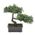 Sztuczne drzewko Bonsai 1 Roślina sztuczna bonsai w donicy wykonana z tworzywa sztucznego, o wymiarach 23x15x22 cm