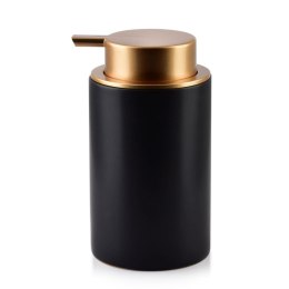 Dozownik Damien Gold Black 320 ml Wykonany z ceramiki, kolor czarno złoty, przystosowany zarówno do mydła jak i płynu do mycia n