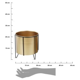 Osłonka Swen 20 cm złota na stojaku Doniczka o wysokości 16,5 cm na metalowym stojaku w stylu loft
