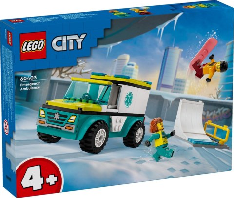 LEGO 60403 City - Karetka i snowboardzista