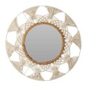 Okrągłe lustro z plecioną ramą 23cm