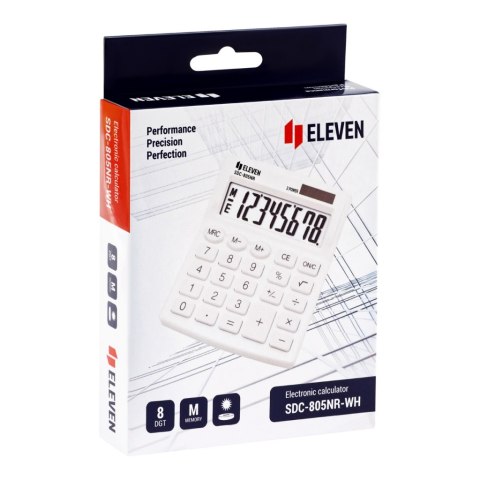 ELEVEN kalkulator biurowy SDC805NRWHE biały odcień perłowy