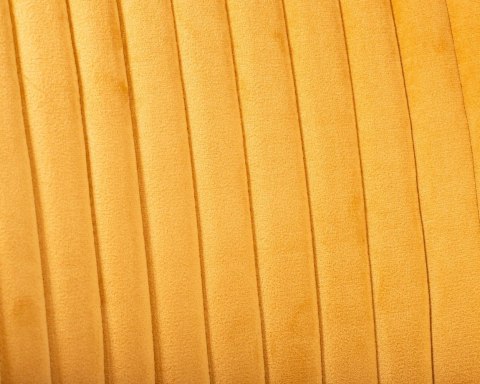 Krzesło Lenti Black Orange Wykonane z aksamitnego, przyjemnego w dotyku materiału w kolorze musztardowym, nogi wykonane z metalu