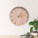 Zegar ścienny 30 cm różowy marmur złoty Dekoracyjny zegar ścienny w stylu nowoczesnym, faktura marmuru na tarczy, średnica 30 cm
