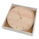 Zegar ścienny 30 cm różowy marmur złoty Dekoracyjny zegar ścienny w stylu nowoczesnym, faktura marmuru na tarczy, średnica 30 cm