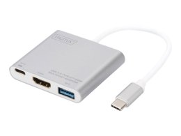 Adapter DIGITUS DA-70838-1 USB 3.0 typu C - HDMI + USB 3.0 + USB typu C