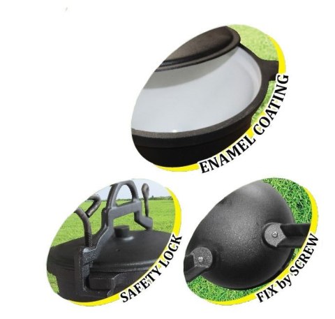 KOCIOŁEK ŻELIWNY MYŚLIWSKI 10L EMALIOWANY ZILNER ZL-5506