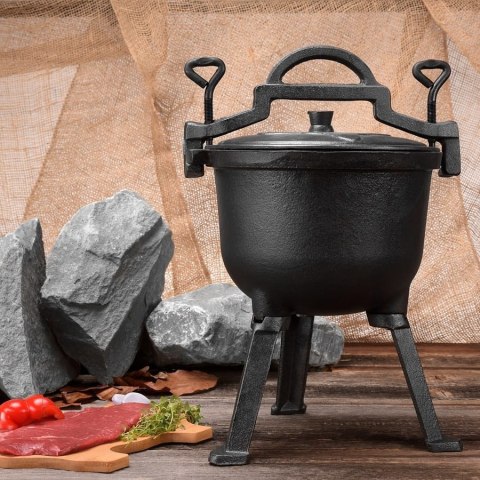 KOCIOŁEK ŻELIWNY MYŚLIWSKI 8L EMALIOWANY ZILNER ZL-5504