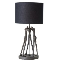 Lampa stołowa Cali 69 cm Ręcznie wykonana, z okrągłym, czarnym abażurem, oryginalny design