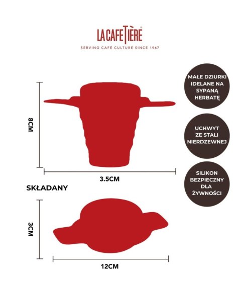 La Cafetiere Składany Zaparzacz do Herbaty Silikon