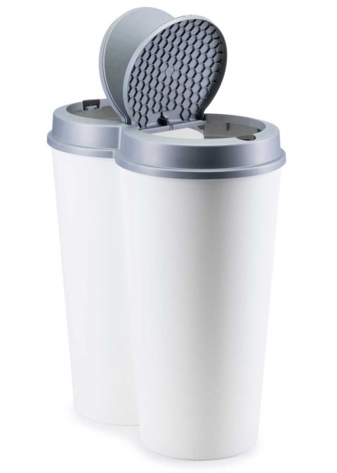 Kosz na śmieci dwukomorowy 50L