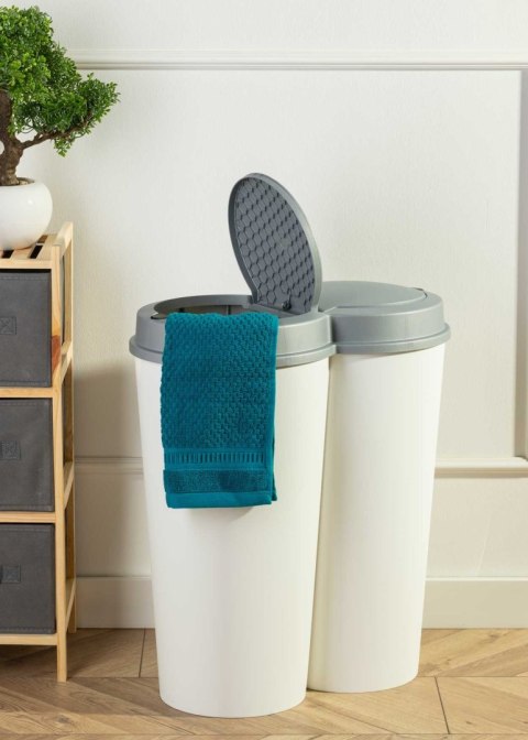 Kosz na śmieci dwukomorowy 50L