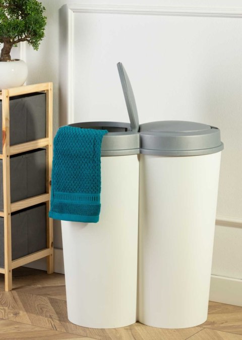 Kosz na śmieci dwukomorowy 50L