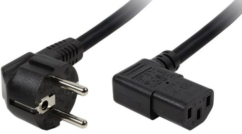 Kabel zasilający LOGILINK Schucko IEC-C13 (wtyk) - Schucko IEC-C13 (gniazdo) 2m. CP103