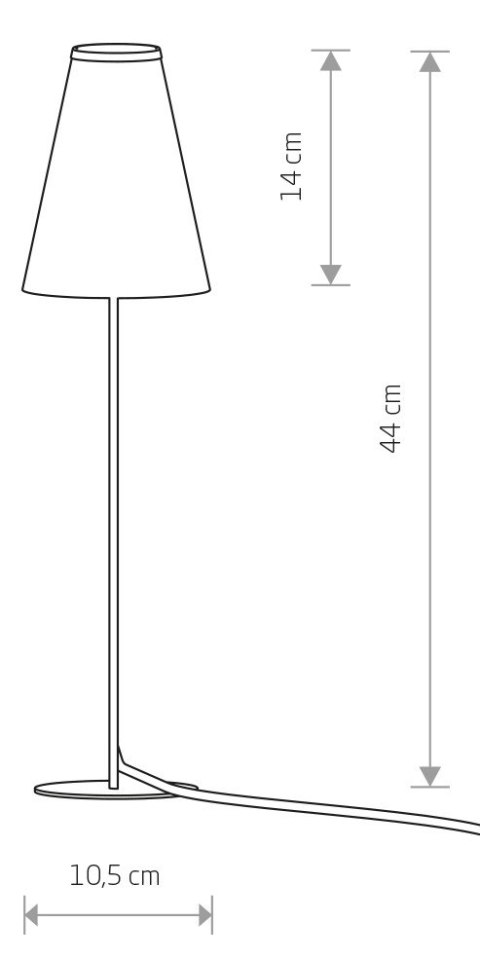 Lampa stołowa TRIFLE szara 1xG9