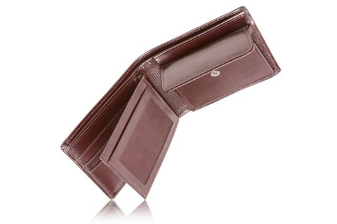 Skórzany portfel męski PPM6 BROWN