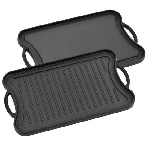 ŻELIWNA PŁYTA GRILLOWA 42 X 26CM DWUSTRONNA KRISBERG KS-2569