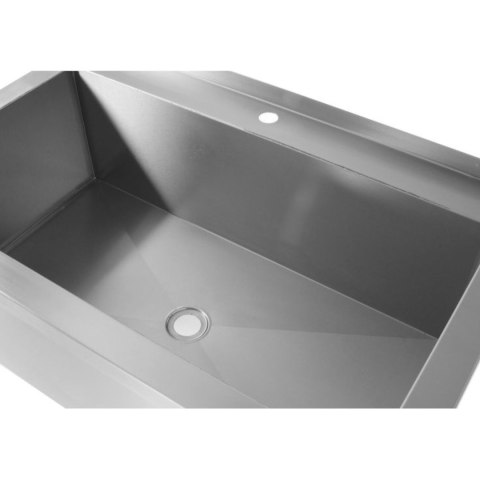 Stół z basenem jednokomorowym gastronomiczny spawany nierdzewny 60x60x85 cm - Hendi 813294