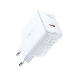 Szybka ładowarka sieciowa USB-C 20W Power Delivery biały