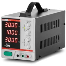 Zasilacz laboratoryjny serwisowy LED 0-30 V DC 0-10 A 300 W