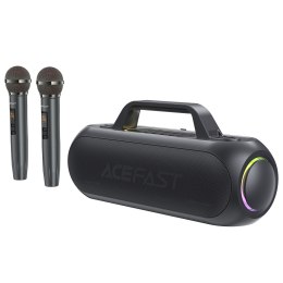 Głośnik bezprzewodowy do karaoke 200W z 2 mikrofonami USB-C czarny