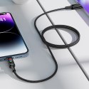 Kabel przewód USB-C - USB-C 100W z wyświetlaczem 1.2m czarny