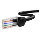 Kabel przewód sieciowy Ethernet Cat 5 RJ-45 1000Mb/s skrętka 1.5m czarny