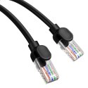 Kabel przewód sieciowy Ethernet Cat 5 RJ-45 1000Mb/s skrętka 1.5m czarny