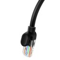 Kabel przewód sieciowy Ethernet Cat 5 RJ-45 1000Mb/s skrętka 2m czarny