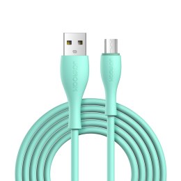 Kabel przewód USB-A - microUSB 3A wskaźnik ładowania 2m zielony