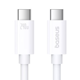 Kabel przewód USB-C - USB-C 240W PD 8K 60Hz 40Gb/s 1m biały
