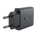 Mała płaska ładowarka sieciowa GaN PD 20W USB-C czarna