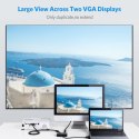 Rozdzielacz ekranów monitorów adapter Video VGA - 2x VGA czarny