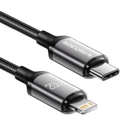 Kabel USB-C do Lightning Rocoren Retro Series 1m (szary)
