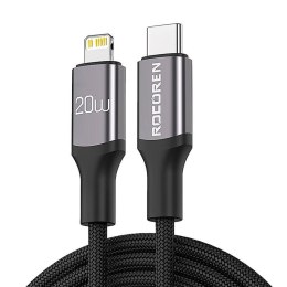 Kabel USB-C do Lightning Rocoren Retro Series 2m (szary)