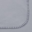 Koc POLAR 150x200 cm polarowy srebrny Gładki, jednokolorowy koc obszyty grubą nicią w rozmiarze 150x200 cm