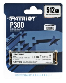 Dysk SSD PATRIOT P300 512 GB P300 (M.2 2280″ /512 GB /PCIe NVMe Gen3 x4 /1700MB/s /1200MB/s)