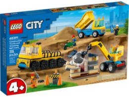 LEGO 60391 City - Ciężarówki i dźwig z kulą wyburzeniową