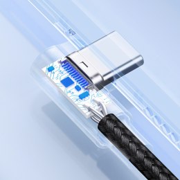 Kabel przewód kątowy USB-C - USB 2.0 480Mb/s 3A 3m czarny