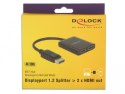 Splitter video DisplayPort 1.2 -> 2x HDMI 4K na kablu 25cm