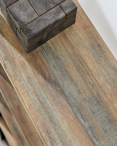 Podwójny regał na książki z 14 półkami Wszechstronny i solidny regał na książki wykonany ze stali w kolorze czarnym i płyty MDF 