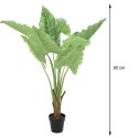 Roślina sztuczna w donicy 90 cm wzór 2 Dekoracyjna, precyzyjnie wykonana roślina w czarnej doniczce o wysokości 90 cm