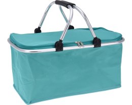 Torba termiczna Cooler bag 35L niebieska Wykonana z solidnego materiału, posiada uchwyty i ramę z aluminium, doskonale sprawdzi 